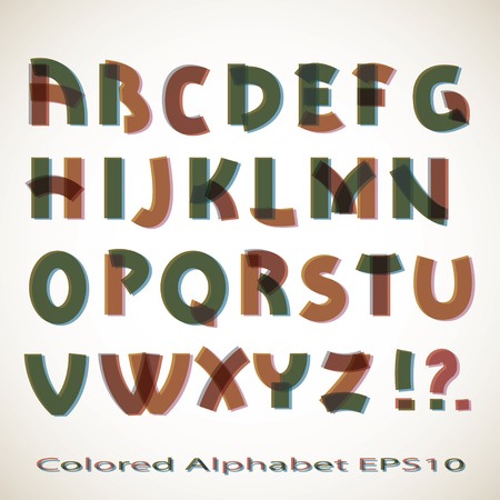 colored alphabet. the first set. vector eps10のイラスト素材