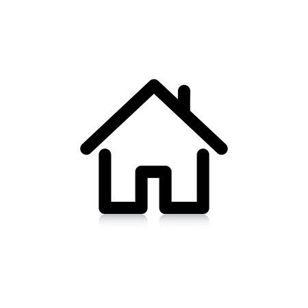 house with a pipe. icon. のイラスト素材