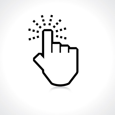 click. hand icon pointer. のイラスト素材