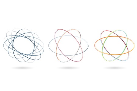 abstract colored icons. vector setのイラスト素材