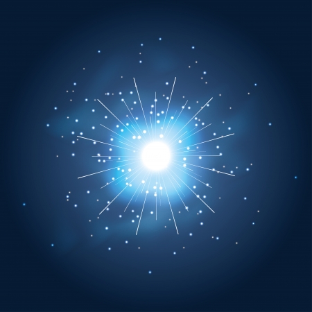explosion in dark space. vector illustration.のイラスト素材