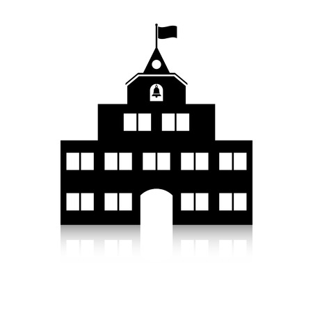 schoolhouse icon. school building. のイラスト素材
