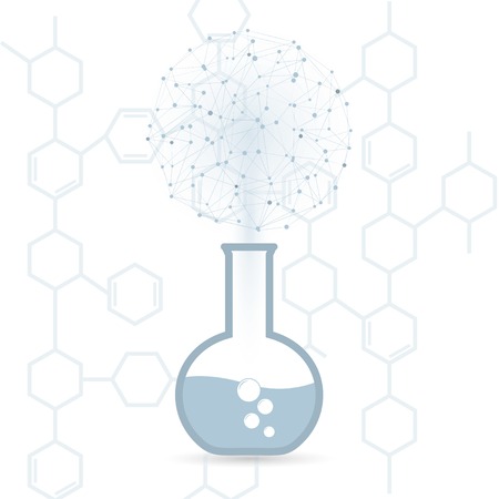 scientific background with tube  vector  eps10のイラスト素材