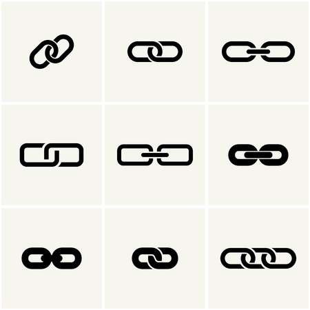 icons of link. vector set. eps8のイラスト素材