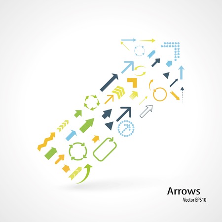 big arrows vector set. のイラスト素材