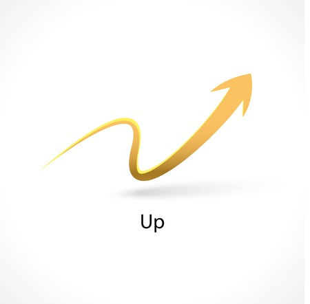 up arrow icon. vector illustration のイラスト素材
