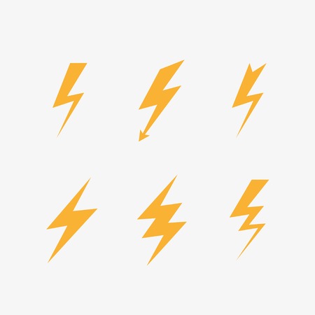 lightning icons vector set.のイラスト素材