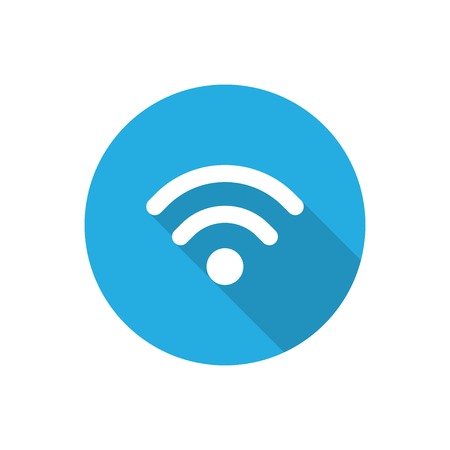 wi-fi symbol. vector flat icon with long shadow. のイラスト素材
