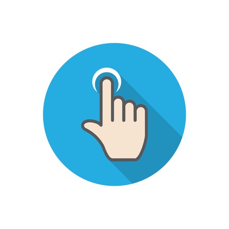 touch. flat hand icon pointer. のイラスト素材