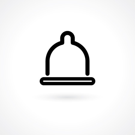 sign of protection. condom icon.  のイラスト素材
