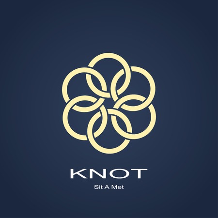 abstract knot of the rings symbol. template  design.のイラスト素材