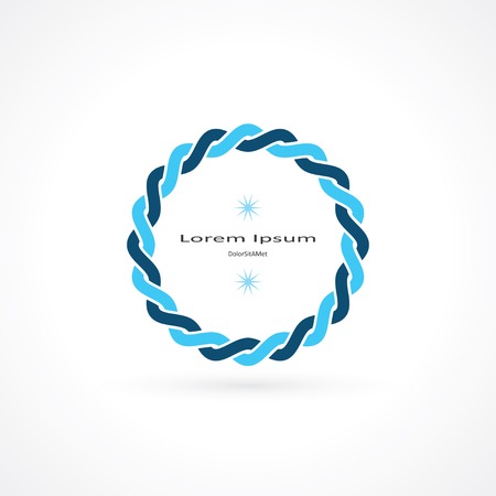 weave round frame. のイラスト素材