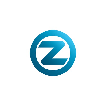 symbol of letter z in circle. template logo design. vector eps8のイラスト素材