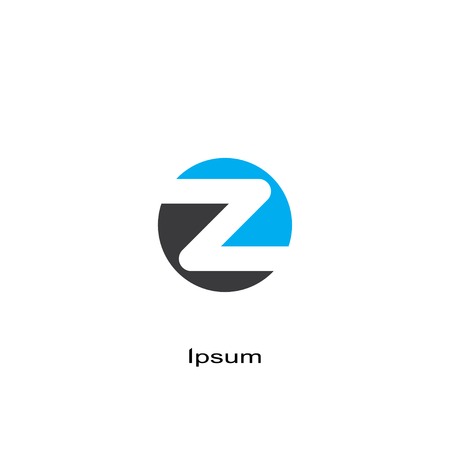 round symbol of letter z. template logo design. vector eps8のイラスト素材