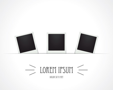 blank black photo frames. template design. vector eps10のイラスト素材