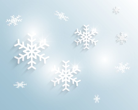 winter blue background with snowflakes.のイラスト素材