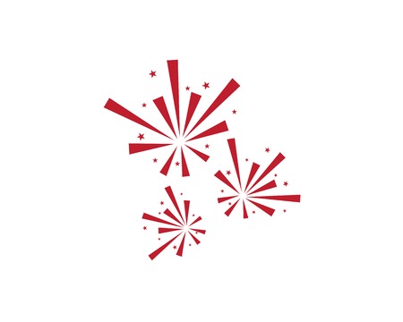 festive fireworks on white backgroundのイラスト素材