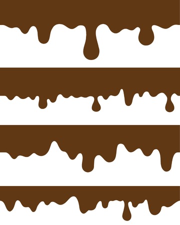seamless strips melted chocolateのイラスト素材