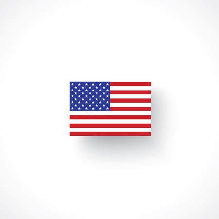 american flag isolated on whiteのイラスト素材