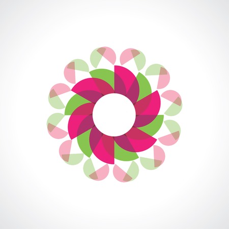 abstract colorful flowerのイラスト素材