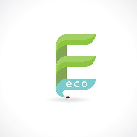 letter e. logo design in eco styleのイラスト素材
