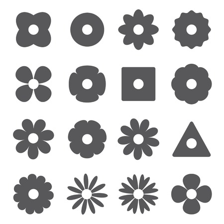 silhouettes of flowersのイラスト素材