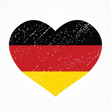 Patriotic emblem of germany in the shape of a heartのイラスト素材