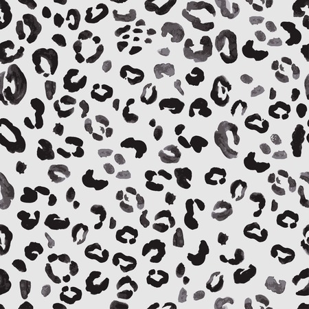 skin of a snow leopard. watercolor seamless pattern