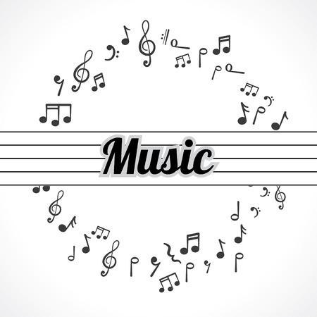 music notes in a circle abstract background music notes in a circle abstract background