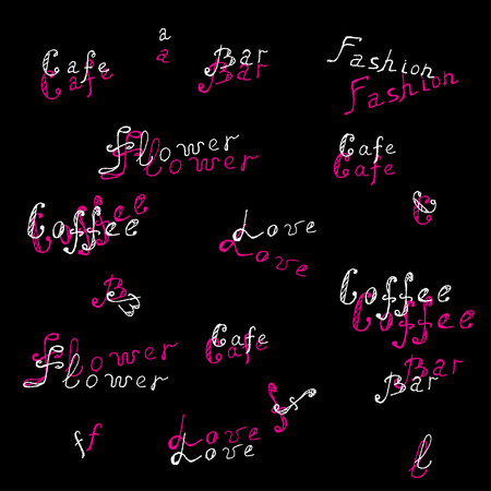 background of the different words on dark backgroundのイラスト素材