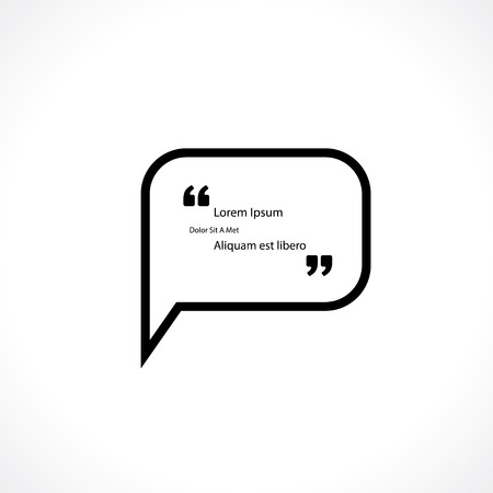 speech bubble with quotes for textのイラスト素材