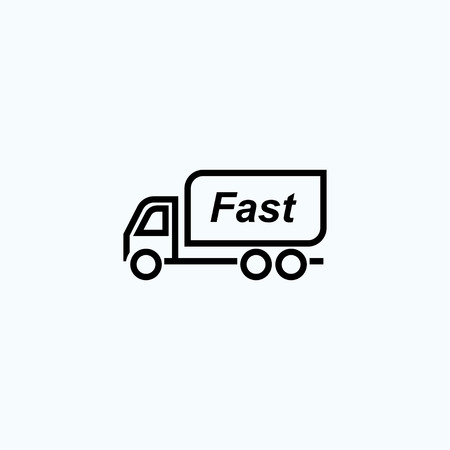 fast delivery icon of truckのイラスト素材