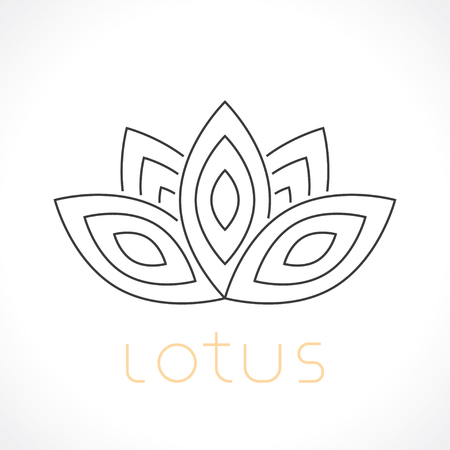 graphic image of a lotus flower for a logo design. vector eps8のイラスト素材