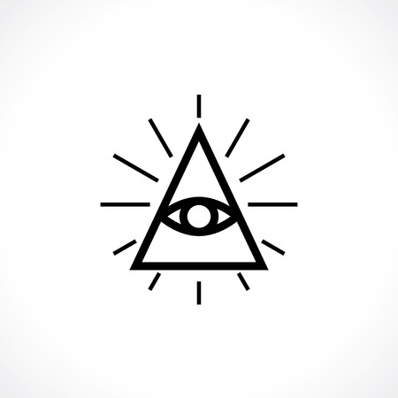 all-seeing eye symbol Vector illustration.のイラスト素材