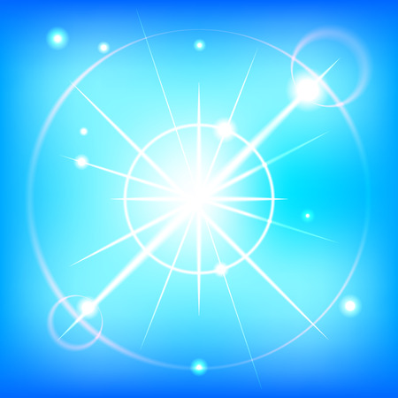 Blue summer sky - editable vector graphicのイラスト素材