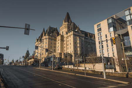 TTAWA, ONTARIO / CANADA - JANUARY 28  2018: PARLIAMENT BUILDINGS IN DOWNTOWN OF OTTAWAのeditorial素材