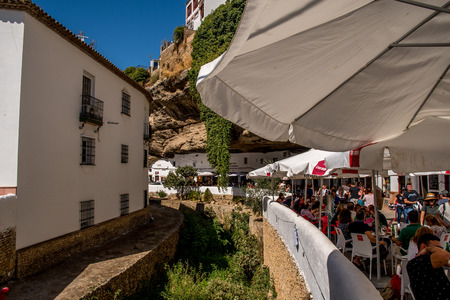 Setenil de las Bodegas village in Ronda mountains. Spain.のeditorial素材