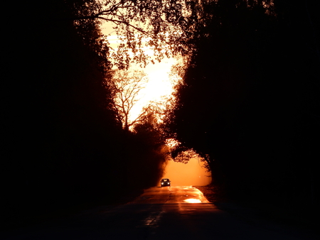 road to sunsetの写真素材