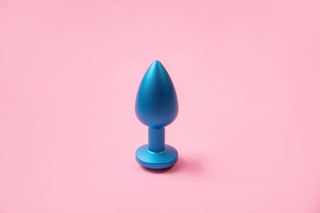 on a pink background sex product, a toy for adultsの写真素材