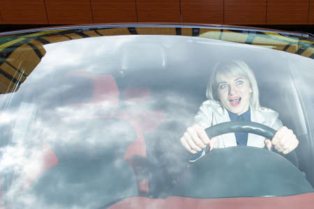 the Emotional blonde behind the wheel,