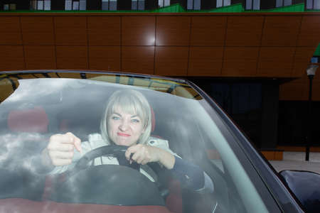 the Emotional blonde behind the wheel,