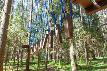 the eco sport in the woods, sports laddersの写真素材