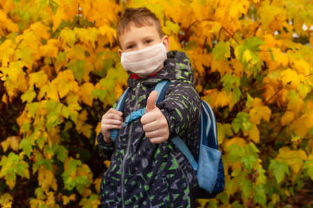 the Schoolboy shows class in protective mask