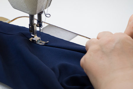 the sewing production, tailoring close-up