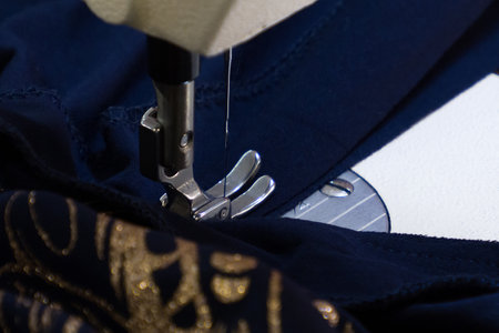 the sewing production, tailoring close-up
