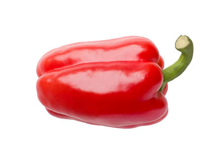 red pepper over white background.