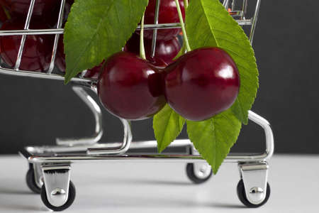 cherry in the grocery basket.