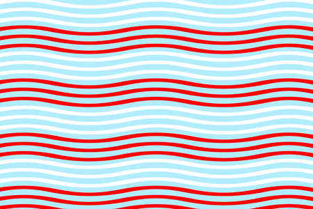 Seamless red and blue waves of Optical illusion pattern, for Fabric Printing and Packaging.の写真素材