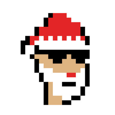 NFT art cryptopunk santa claus.の写真素材