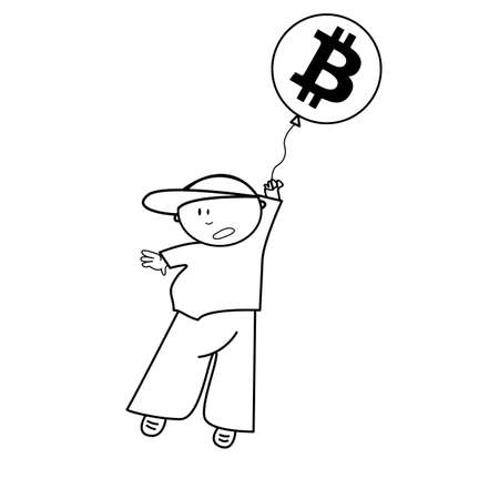 Bitcoin - cryptocurrency, Bitcoin design, print for clothes.の写真素材